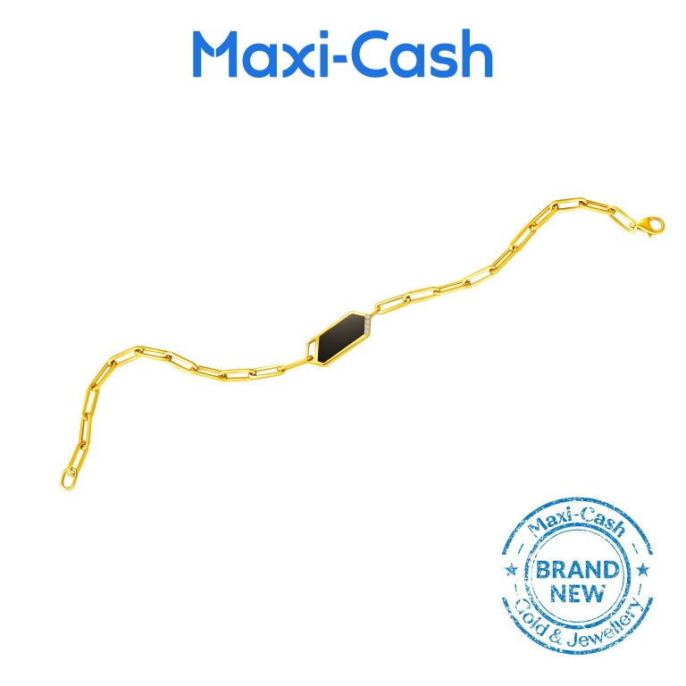 Diamond Geometric Bracelet in 18K Yellow Gold