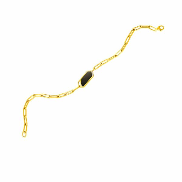Diamond Geometric Bracelet in 18K Yellow Gold