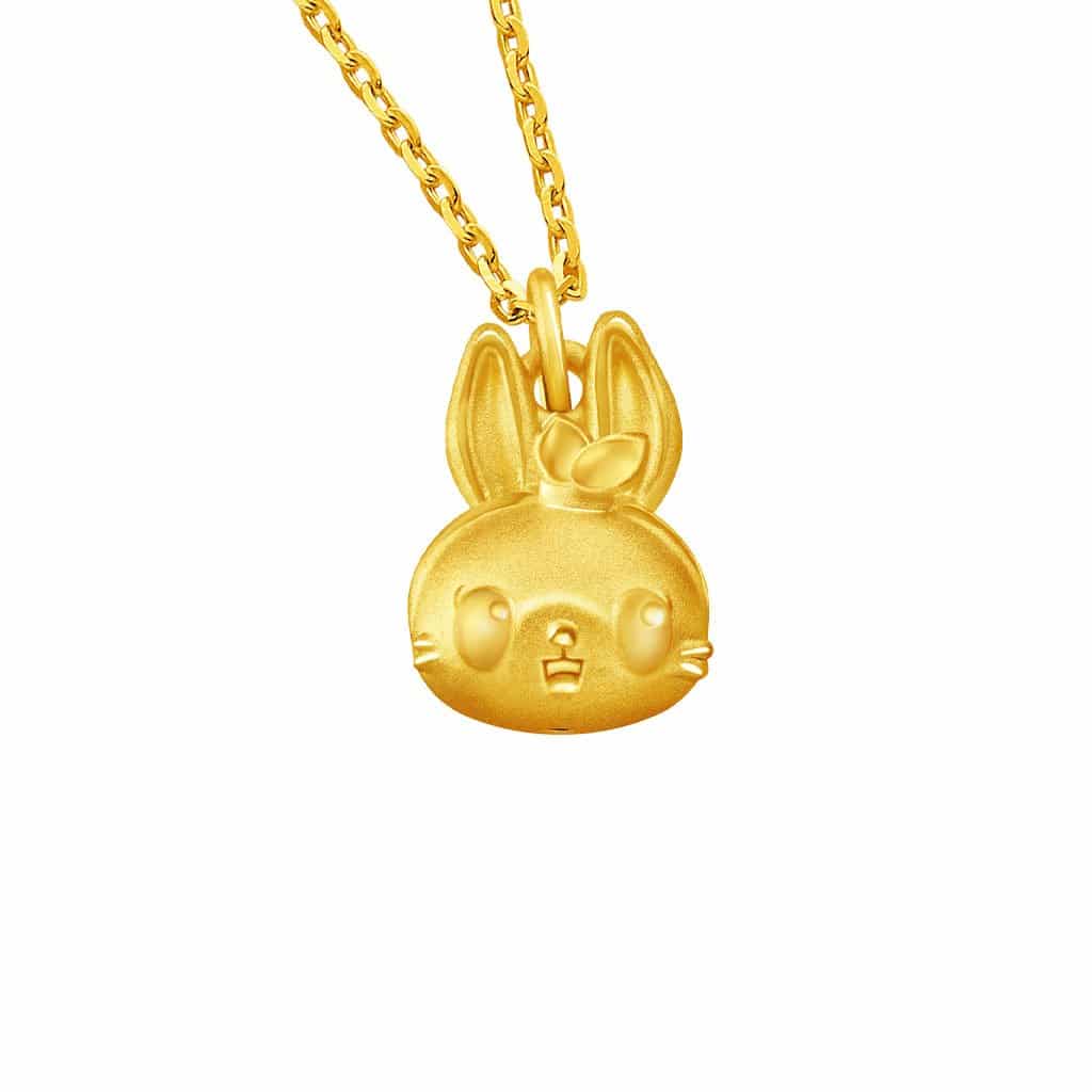 Mediacorp Citigems Happy Bunny Pendant in 999 Gold Maxi Cash