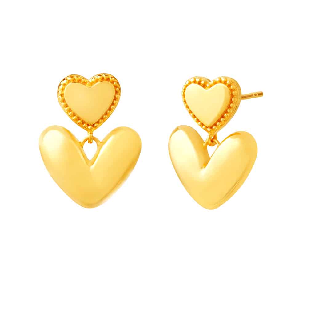 Earring gold 916 | Earrings, Stud earrings, Gold jewelry