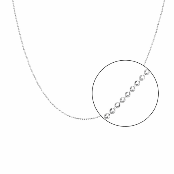 Bead  Chain  in  18K White Gold