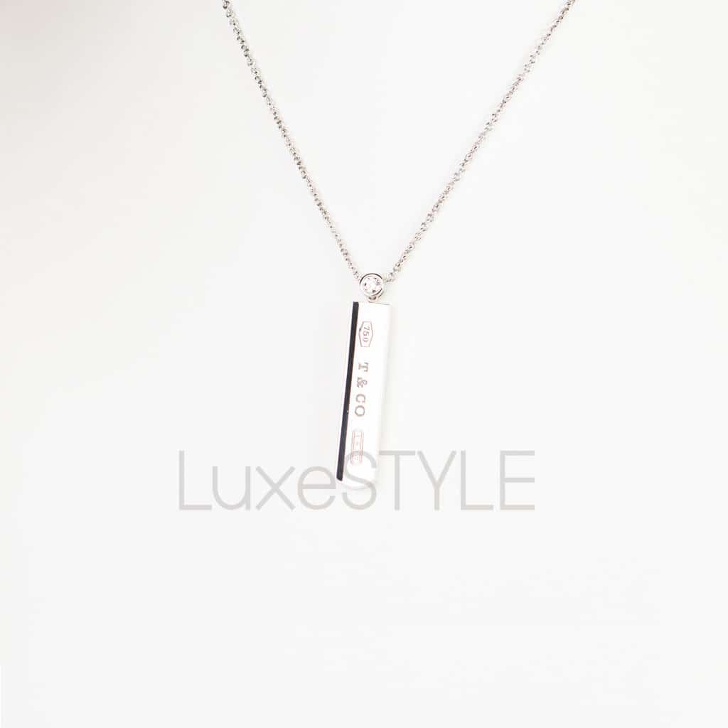 White gold bar necklace shop