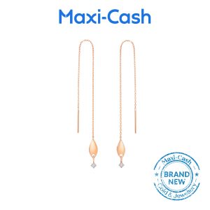 Diamond Veil Earrings in 14k Rose Gold