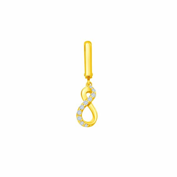 Diamond Infinity  Charm in 18K Yellow Gold