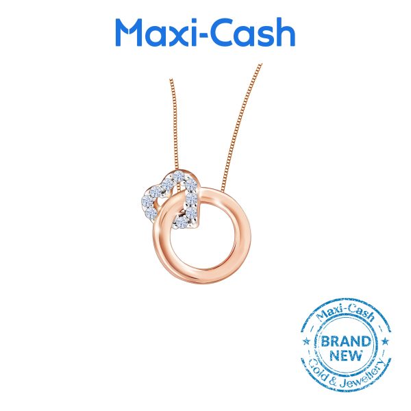 Diamond Heart  Pendant in 14K Rose Gold