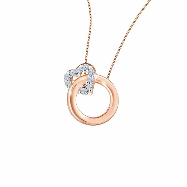 Diamond Heart  Pendant in 14K Rose Gold