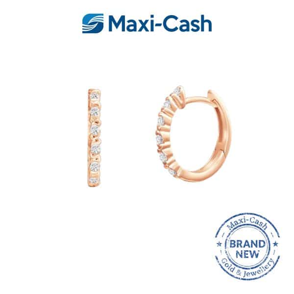 Diamond Eternity Earrings in 14K Rose Gold