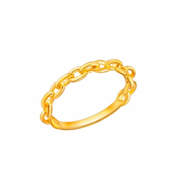 Link Chain  Ring in 916 Gold