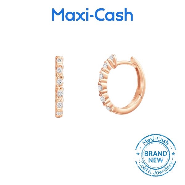 Diamond Eternity Earrings in 14K Rose Gold