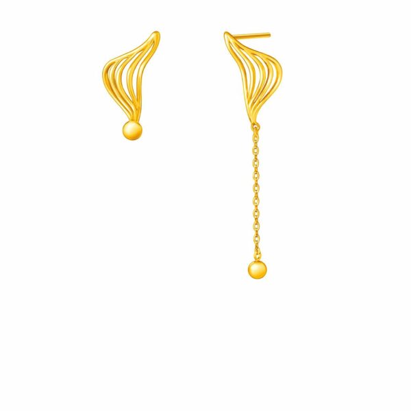 Golden Embrace  Earrings in 916 Gold