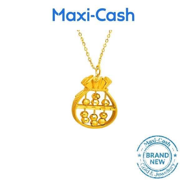 Abacus Pouch  Pendant in 916 Gold