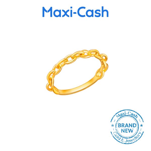 Link Chain  Ring in 916 Gold