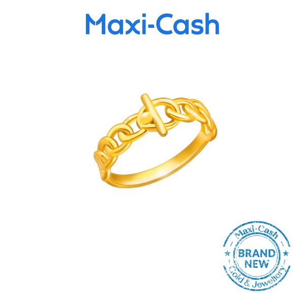 Link Chain Ring in 916 Gold