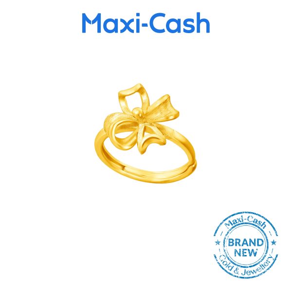Ribbon Floral  Ring in 999 Gold