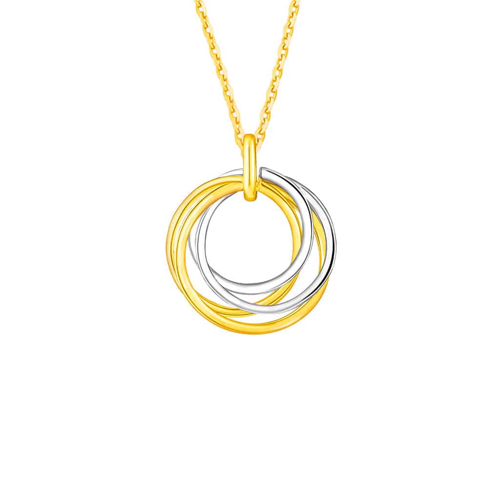 Circular Pendant in 18K Yellow Gold