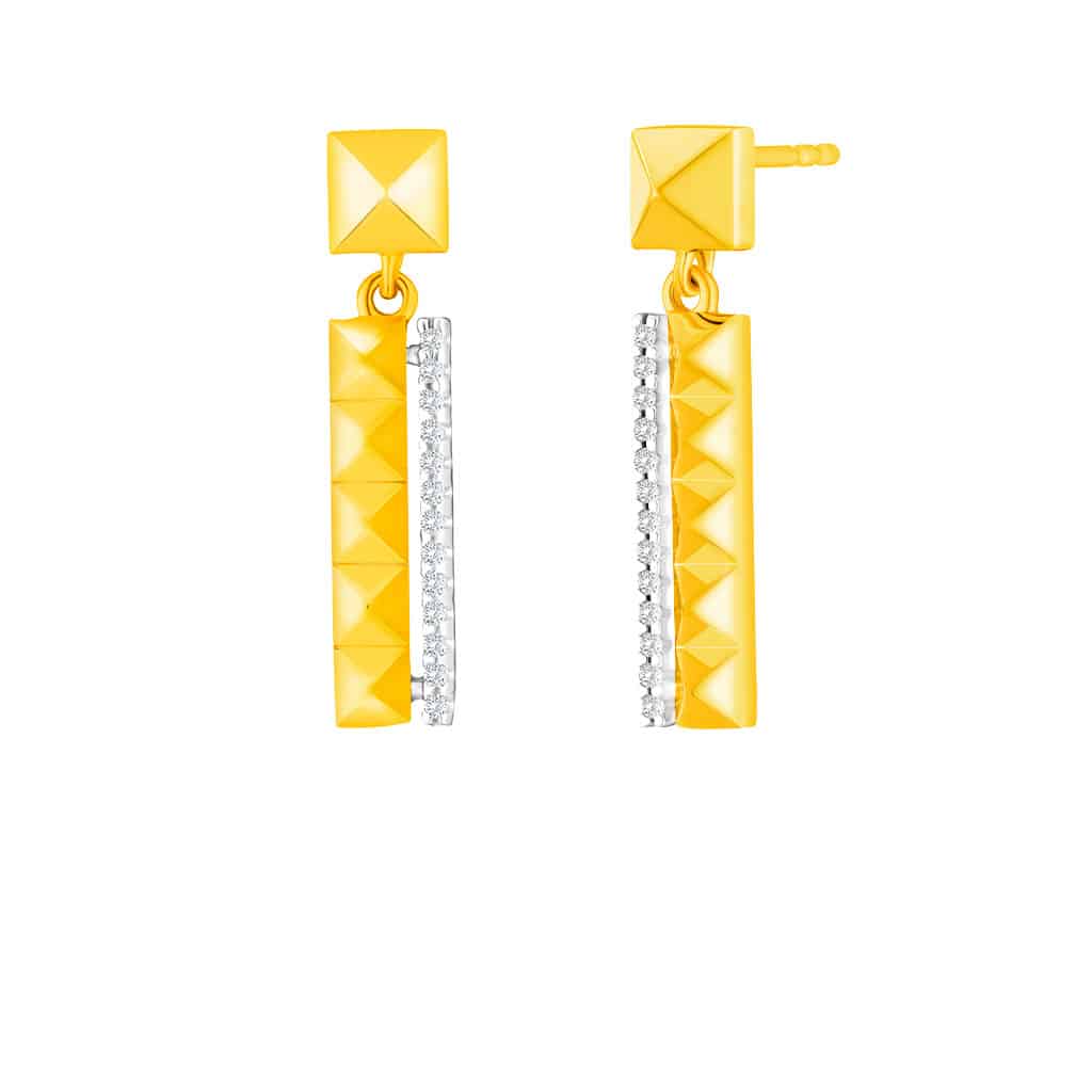 Diamond Stud Earrings in 18K Yellow Gold