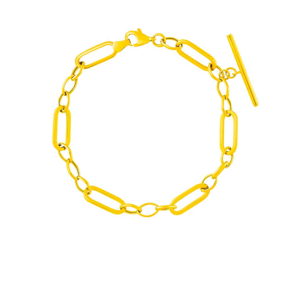 Linked Chain Bracelet in 916 Gold