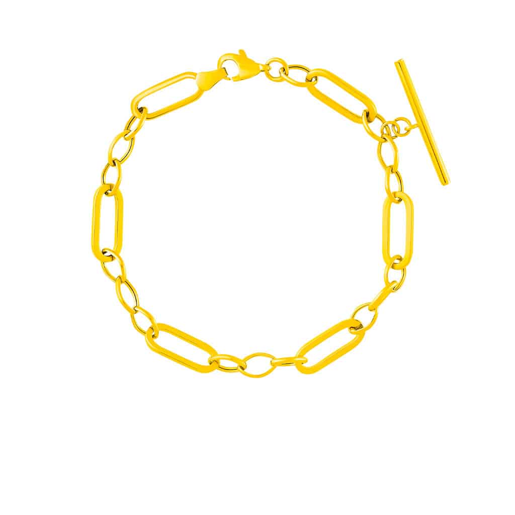 Linked Chain Bracelet in 916 Gold Maxi Cash