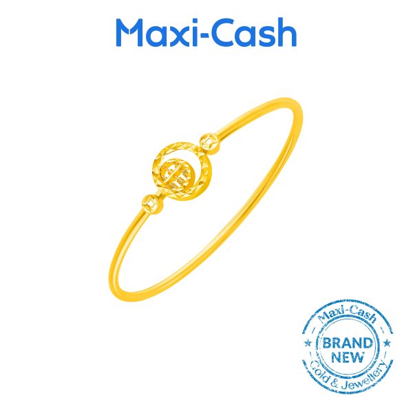 Abacus with Chinese Coin Bangle in 916 Gold