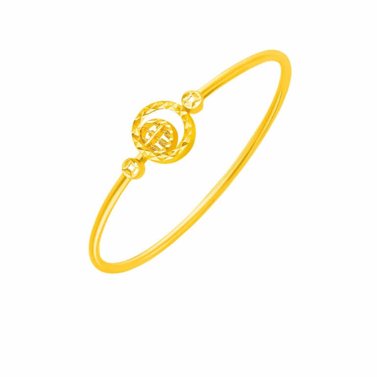 Gold bangle type bracelet clearance