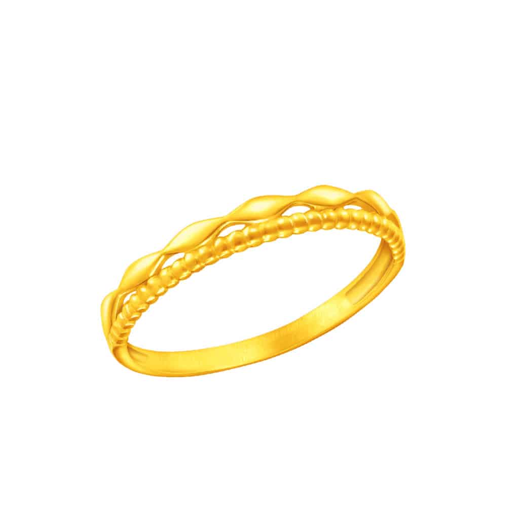 Curve Ring in 916 Gold