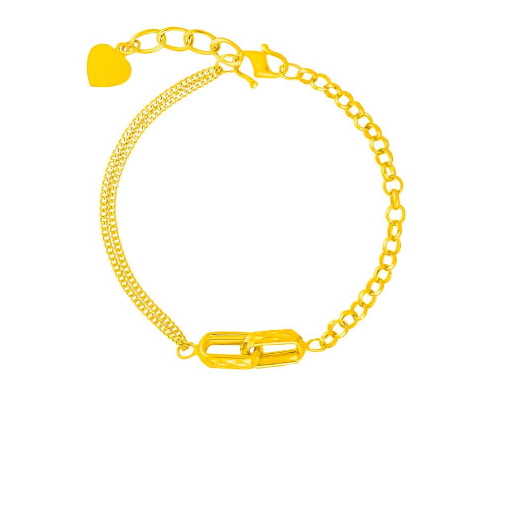Linked Chain Bracelet in 916 Gold