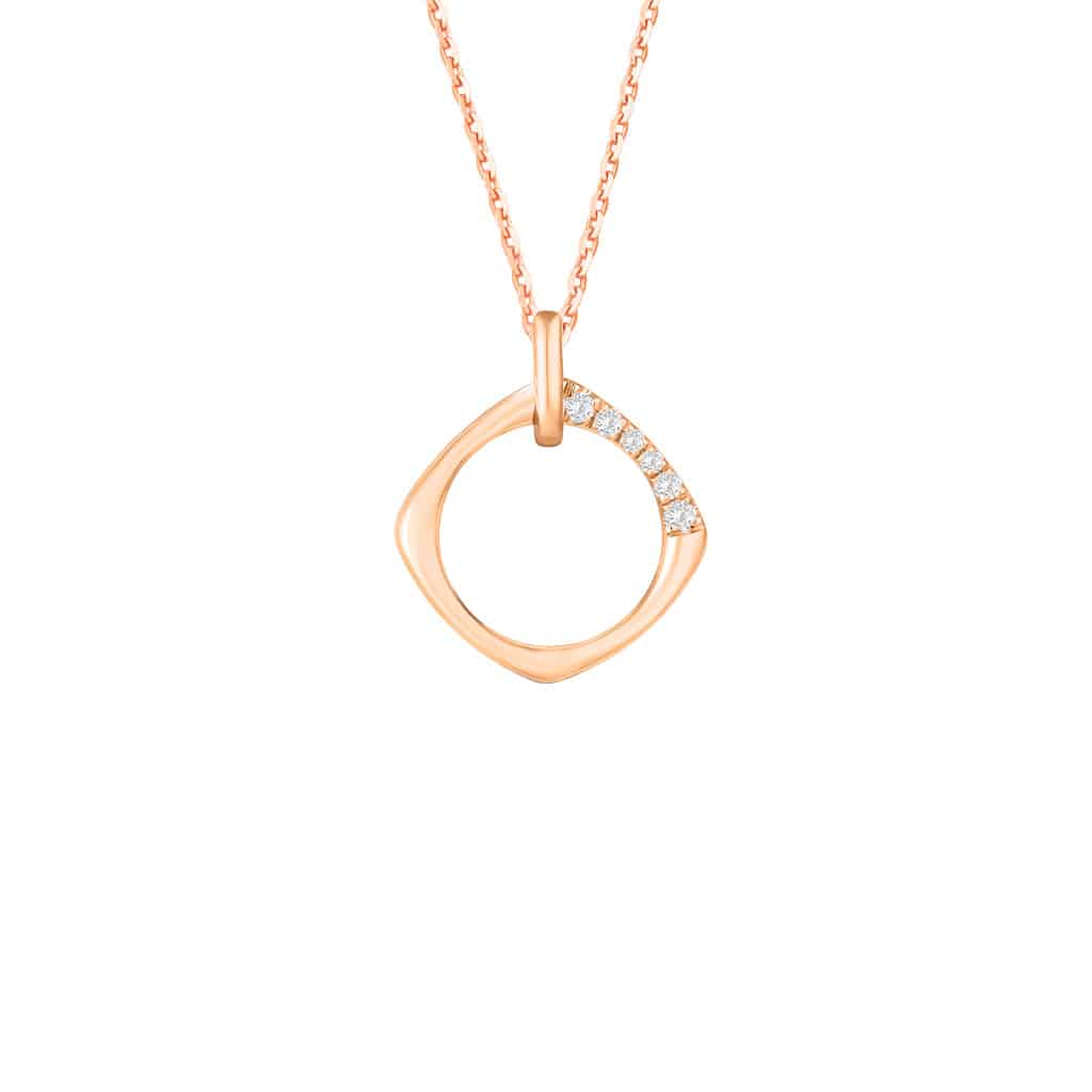 Diamond Pendant in 18K Rose Gold