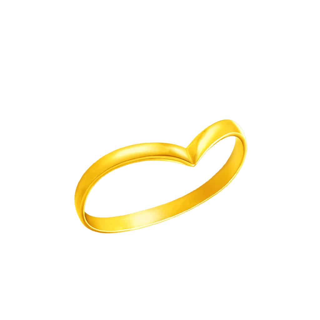Chevron Ring in 916 Gold