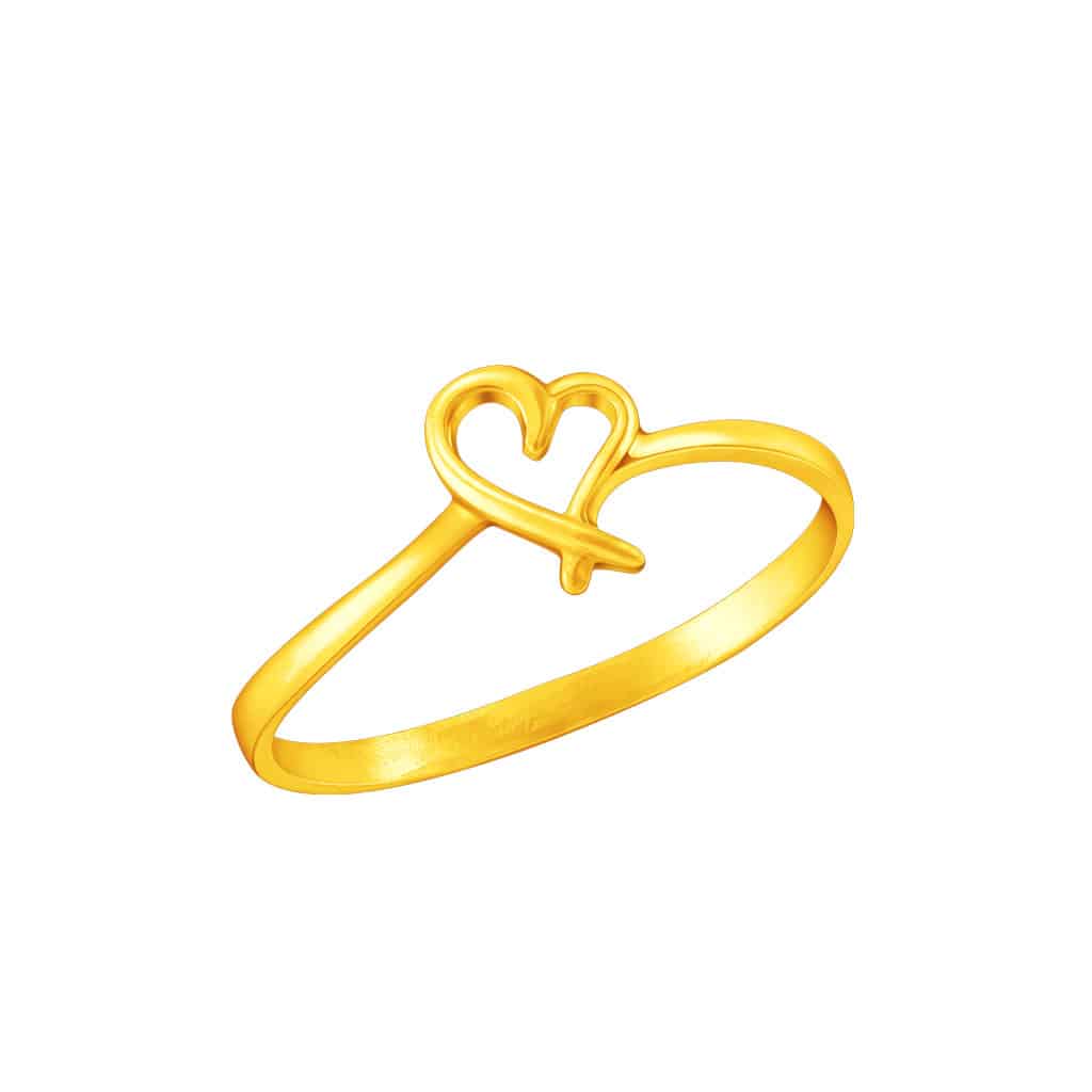 Simple Heart Ring in 916 Gold