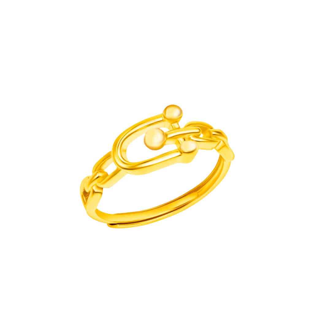 Interlocking Ring in 916 Gold