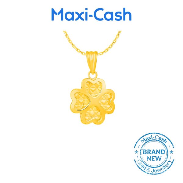 Heart Clover Pendant in 916 Gold