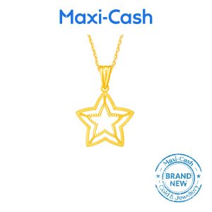 Double Star Pendant in 916 Gold