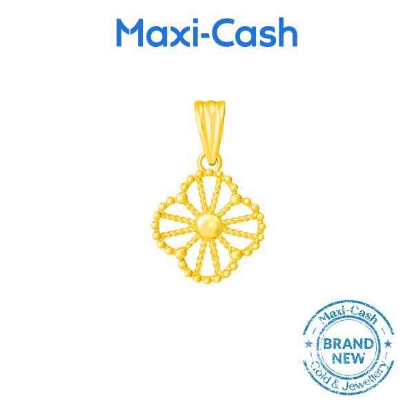 Clover Pendant in 916 Gold - Image 2