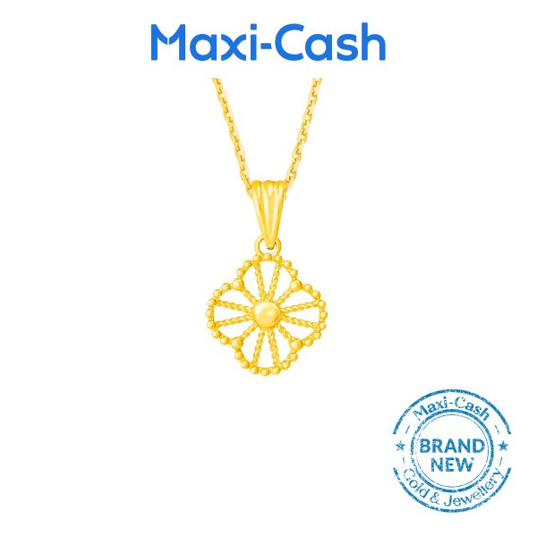 Clover Pendant in 916 Gold