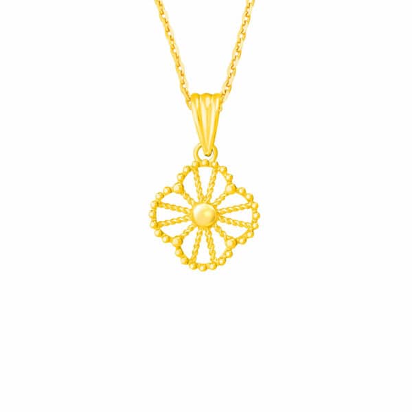 Clover Pendant in 916 Gold