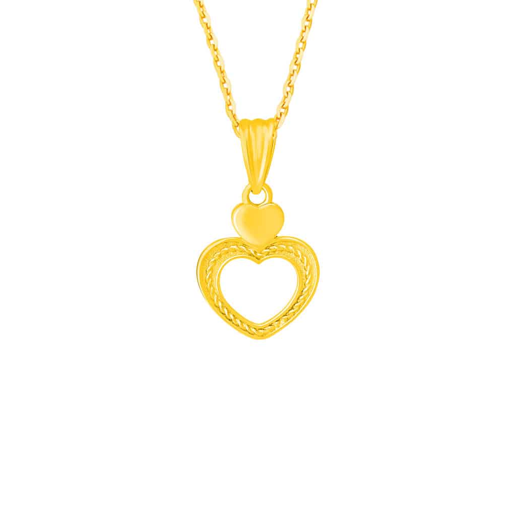 Heart Pendant in 916 Gold