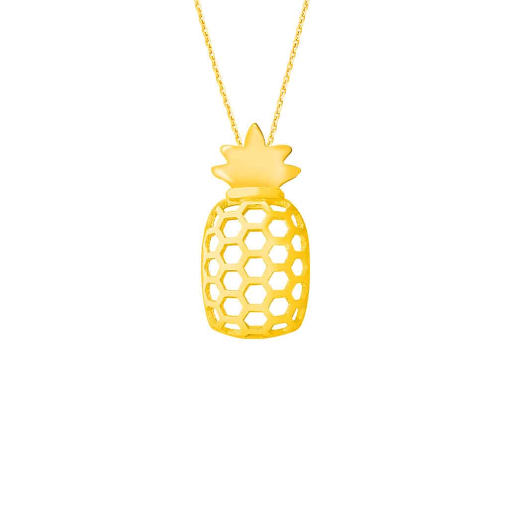Pineapple Pendant in 916 Gold