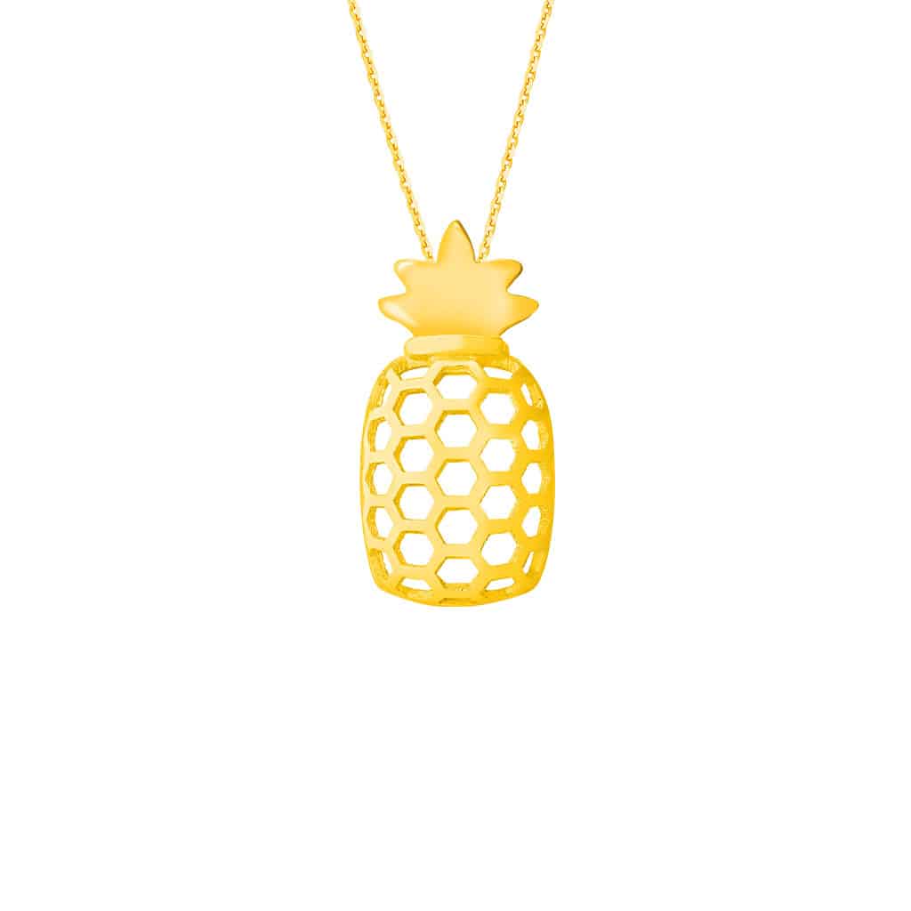 Gold on sale pineapple pendant