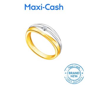 Diamond SeoulStyle Dual Tone Curvaceous Ring in 14k Yellow Gold