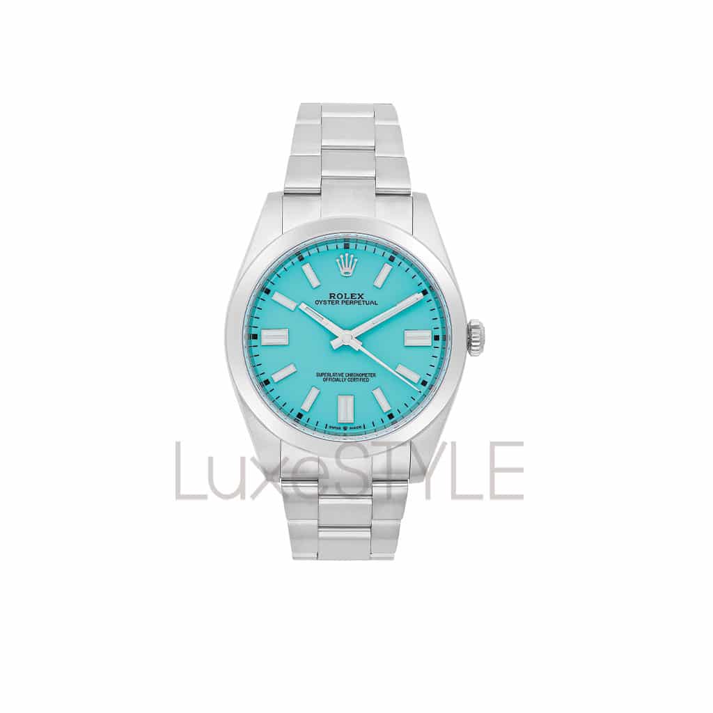 Rolex Oyster Perpetual “Tiffany” Blue Dial 124300 Watch