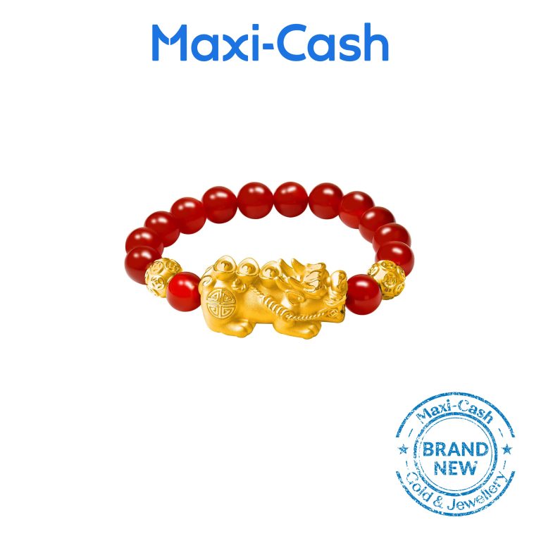 Double Fortune Pixiu Bracelet in 999 Gold