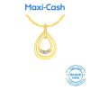 Teardrop Diamond Pendant in 14K Yellow Gold