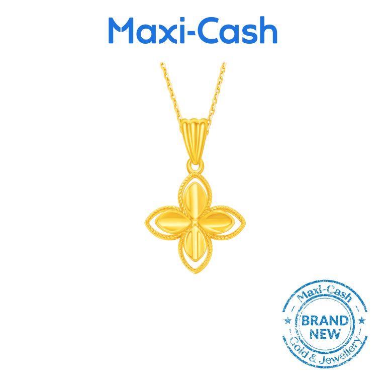 Double Blooms Pendant in 916 Gold