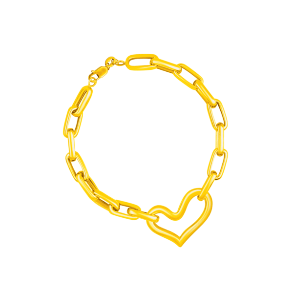 Heartlink Bracelet in 916 Gold