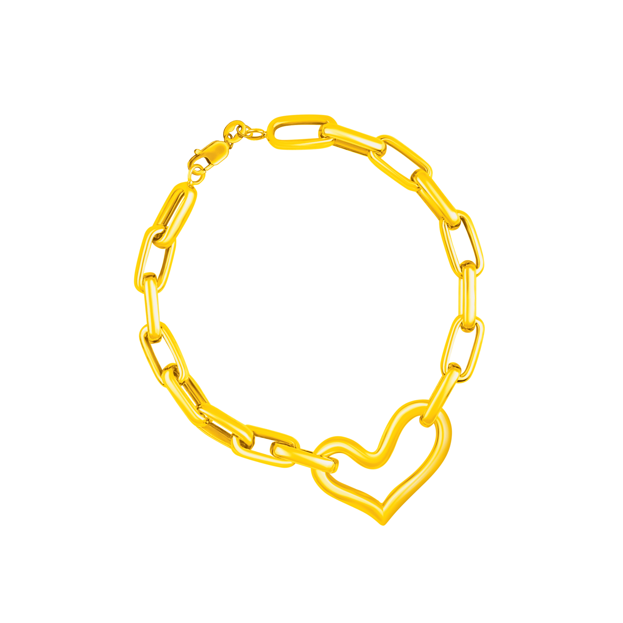 Heartlink Bracelet in 916 Gold