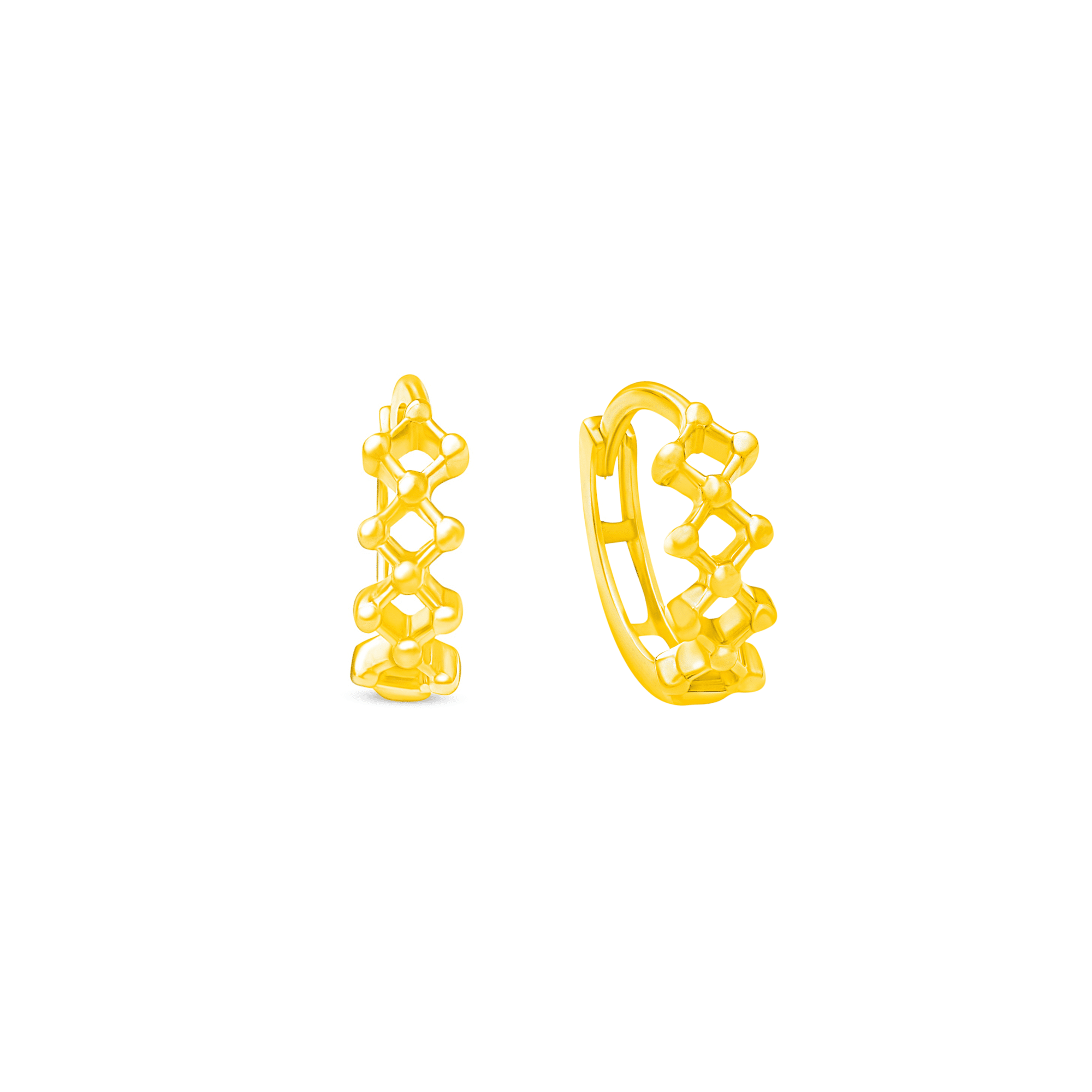 Timeless Weaves Earrings in 916 Gold
