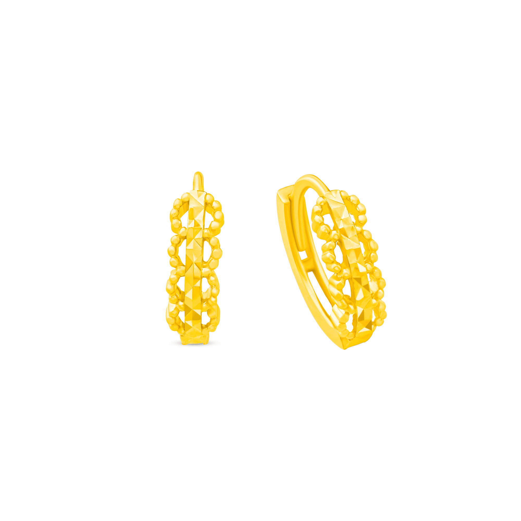 Endless Beads Earrings in 916 Gold