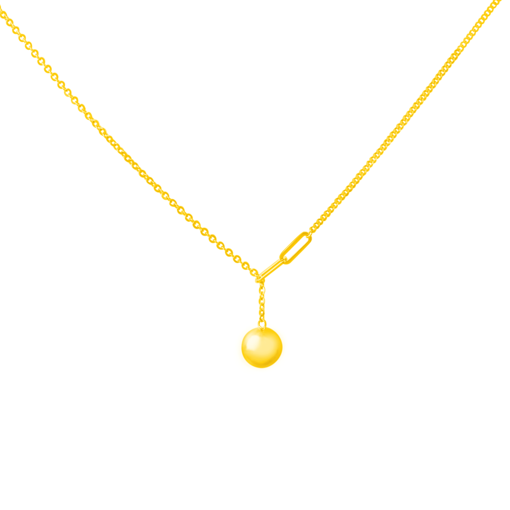 Golden Balle Necklace in 916 Gold