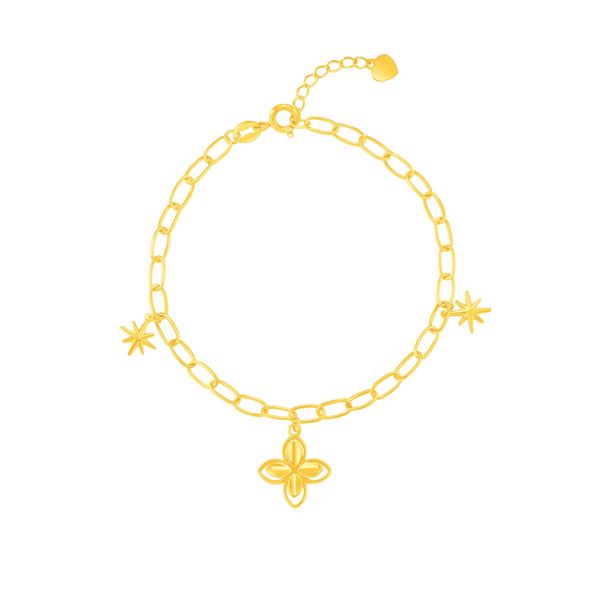 Double Blooms Bracelet in 916 Gold