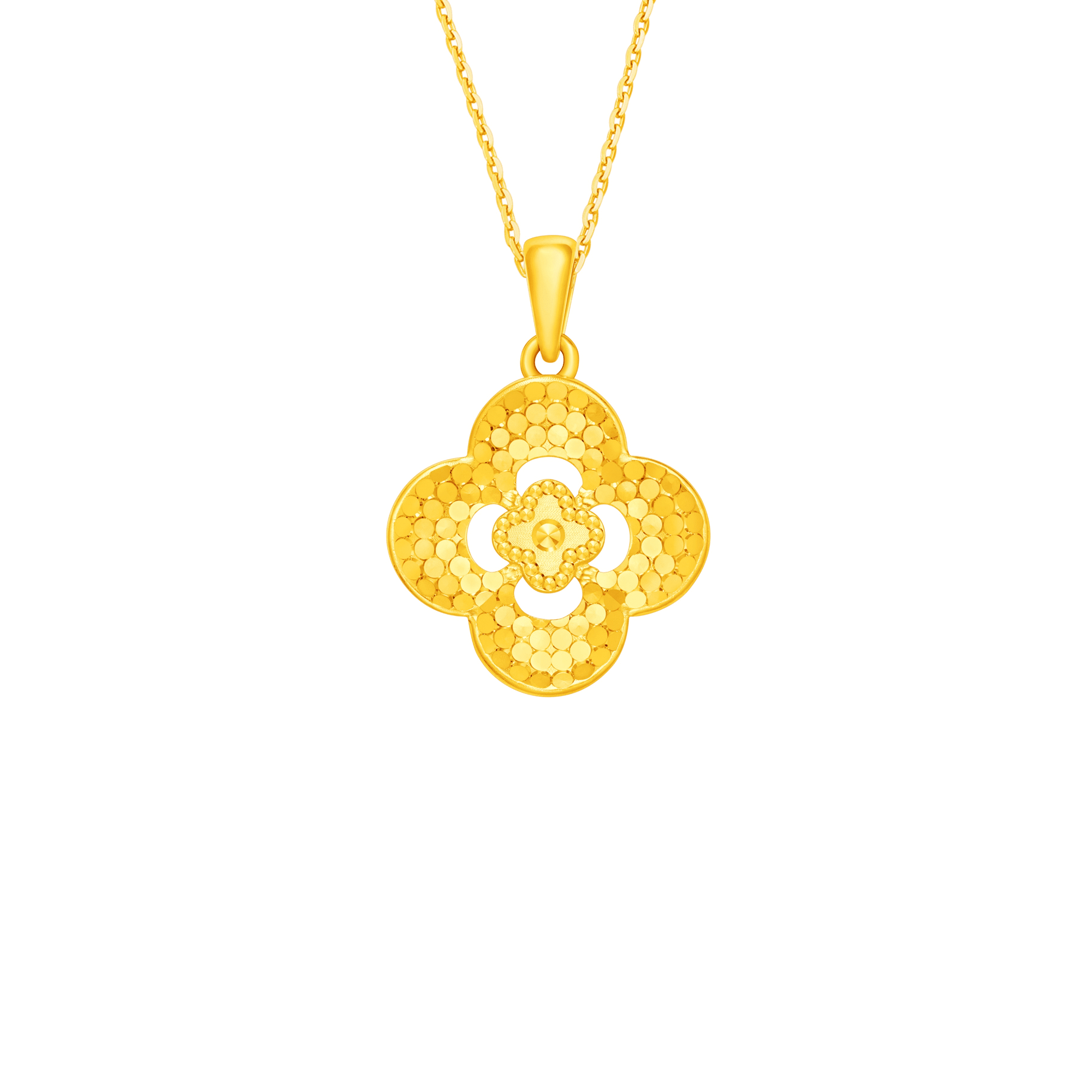Enchanting Blossom Pendant in 916 Gold